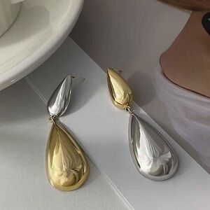 Anthropologie Gold and Silver Drop Earrings
